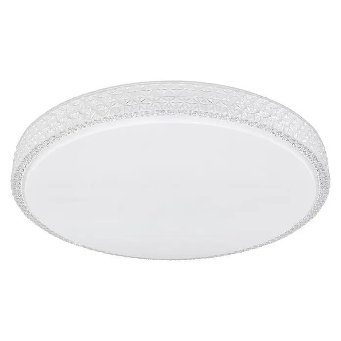 Globo Deckenleuchte rund OVI - 40 W, Ø x H: 600 mm x 62 cm, Dimmbar - Elegante LED-Deckenleuchte mit dekorativem Rand. Die Lampe sorgt für eine angenehme und gleichmäßige Ausleuchtung im Raum.