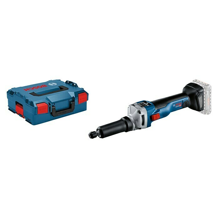 Bosch Professional Akku-Geradschleifer GGS 18V-10 SLC18 V, Ohne Akku, Leerlaufdrehzahl: 10.500 U/min, Kunststoffkoffer Diagonal View