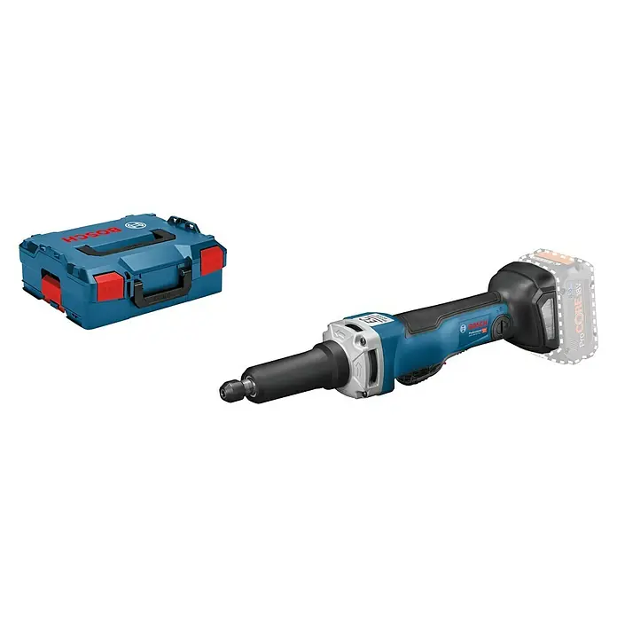 Bosch Professional AMPShare 18V Akku-Geradschleifer GGS 18V-23 PLC - 18 V, Ohne Akku, Leerlaufdrehzahl: 23.500 U/min - Akku-Geradschleifer von Bosch mit Zubehörbox, ideal für präzise Schleifarbeiten in verschiedenen Anwendungen.