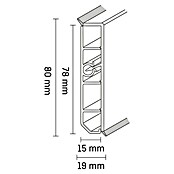 Deckprofil Cubica LS80 Light Up (Aluminium, 2,5 m x 19 mm x 80 mm) | BAUHAUS