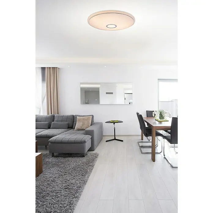 Globo Deckenleuchte rund CONNOR - 30 W, Ø x H: 680 mm x 69 cm - Deckenleuchte in einem hellen Raum.