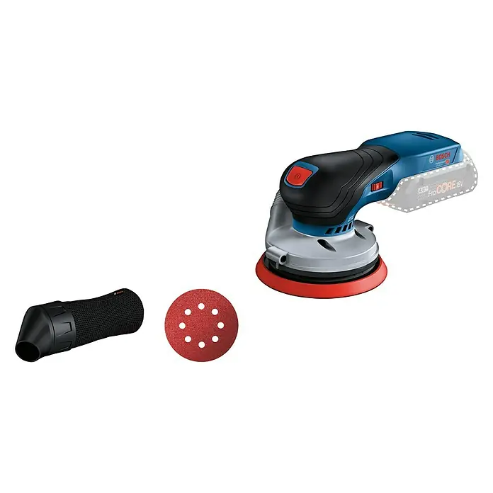 Bosch Professional AMPShare 18V Akku-Exzenterschleifer GEX 18V-125 - 18 V, Ohne Akku, Durchmesser Schleifteller: 125 mm, Karton - Ein akkubetriebener Bosch Exzenterschleifer mit Staubabsaugung und Schleifscheibe. Ideal für präzise Schleifarbeiten.