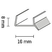 Kantoflex Sockelabschlussprofil (Mit Dichtlippe, 2,5 m, Geeignet für: Materialstärke 16 mm)