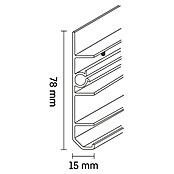 Grundprofil Cubica LS80 (2,5 m x 15 mm x 78 mm, Passend für: Deckprofile Cubica LS80) | BAUHAUS