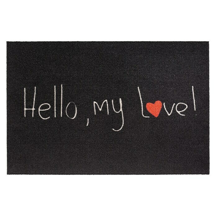 Hamat Deurmat Mondial Hello My Love (Zwart, 75 x 50 cm) | BAUHAUS