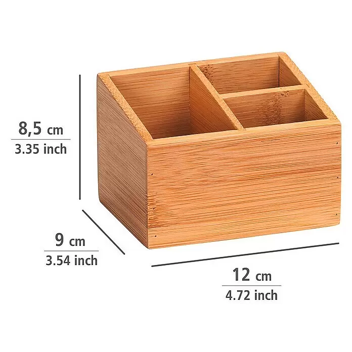 Wenko Aufbewahrungsbox Terra9 x 12 x 8,5 cm, Bambus