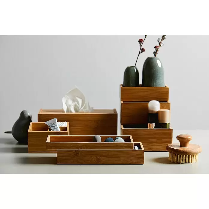 Wenko Aufbewahrungsbox Terra - 9 x 12 x 8,5 cm, Bambus - Stimmungsaufnahme