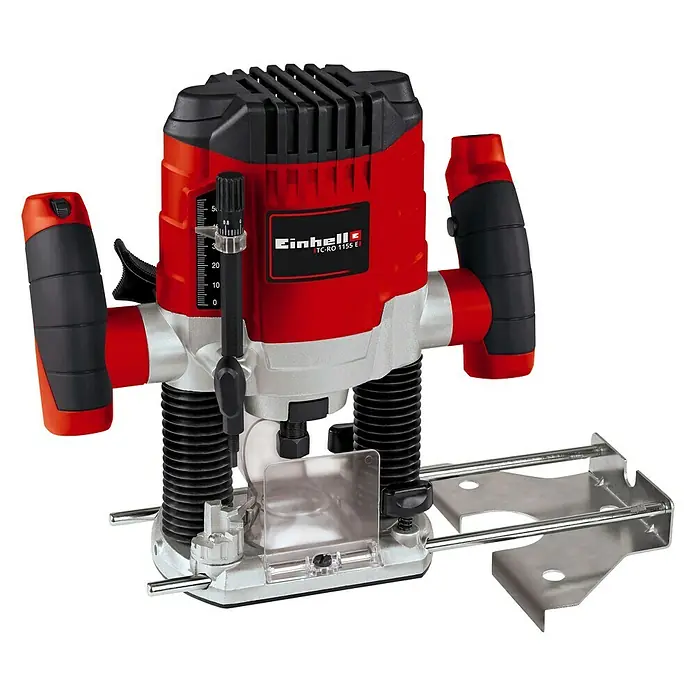 Einhell Elektro-Oberfräse TC-RO 1155 E - 1.100 W, 11.000 U/min - 30.000 U/min - Die Einhell TC-RO 1155 E Oberfräse, ein leistungsstarkes Werkzeug für präzise Fräsarbeiten in Holz. Ideal für Hobbyhandwerker und Profis.