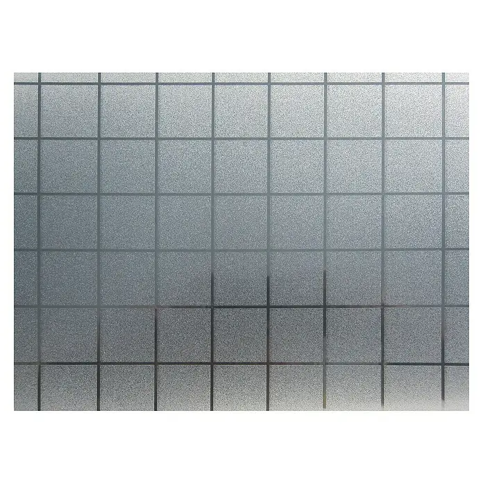 Lámina para ventana al corte Linea Fix Check - Transparente - Película cuadrada esmerilada para ventanas con un patrón de cuadrícula para mayor privacidad y un aspecto moderno en la habitación.