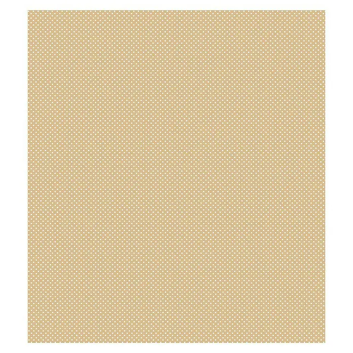 Papel pintado de vinilo autoadhesivo Cordón Topo - 90 cm x 3 m, 100% PVC - Patrón beige con puntos blancos. Un diseño clásico, ideal para textiles o fondos, que emana una elegancia sutil.