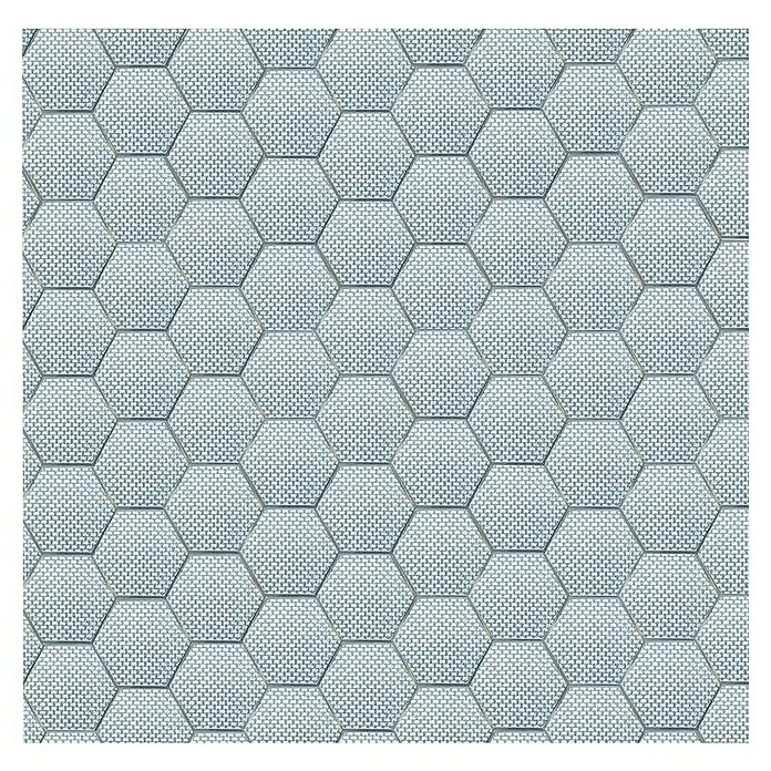 Lámina para ventana gofrado Fix hexagon mini - 92 cm x 1,5 m, Transparente - Patrón de tela con formas hexagonales grises creando un diseño elegante y moderno. Ideal para aplicaciones versátiles.