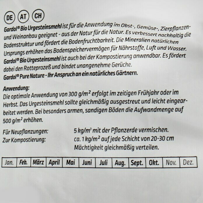 Gardol Pure Nature Urgesteinsmehl10 kg, Inhalt ausreichend für ca.: 30 m² Detail Shot