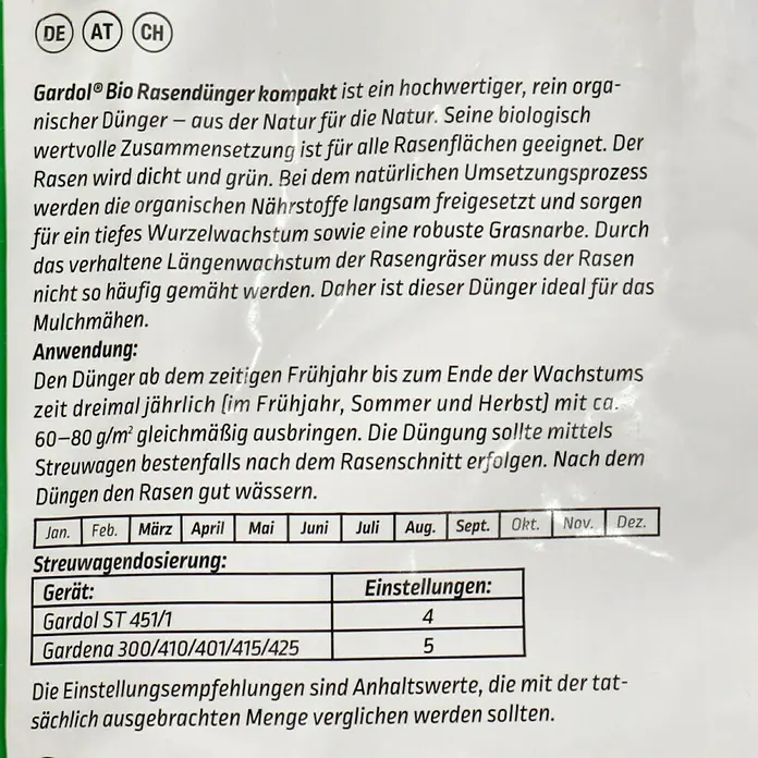 Gardol Pure Nature Bio-Rasendnger Kompakt - 10,5 kg, Max.  Anwendungsflche: 175 m online kaufen bei BAUHAUS