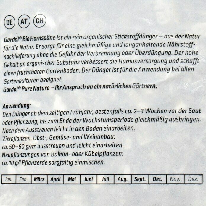 Gardol Pure Nature Bio-Hornspäne5 kg, Inhalt ausreichend für ca.: 100 m² Detail Shot