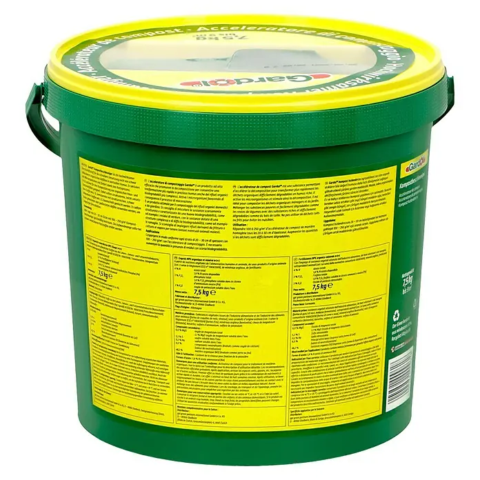 Gardol Kompostbeschleuniger - 7,5 kg, Max. Anwendungsvolumen: 9 m³ - Gardigo Kompostbeschleuniger: Fördert die schnelle Zersetzung organischer Abfälle zu wertvollem Kompost. Praktisch und effizient für den Garten.