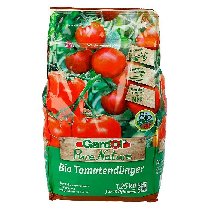 Gardol Pure Nature Bio-TomatendüngerInhalt ausreichend für ca.: 10 Pflanzen, 1,25 kg, Wiederverschließbar Front View