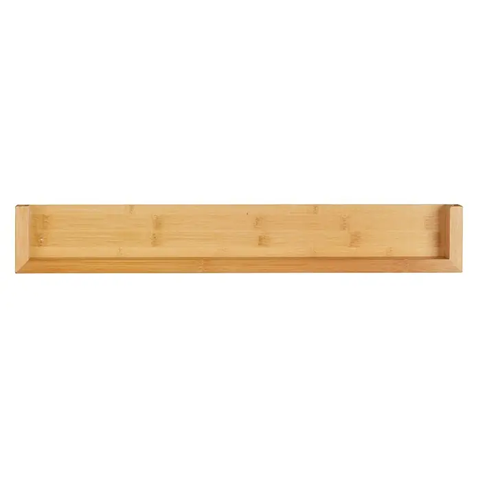Wenko Bambusa BadregalL x B x H: 5 x 60 x 9 cm, Bambus - Rechteckige Bambus-Aufbewahrungsbox mit sauberer Verarbeitung, ideal zum Aufbewahren und Organisieren von Gegenständen.