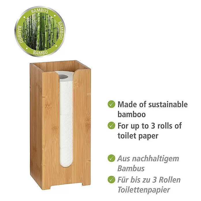Wenko Bambusa Ersatzpapierrollenhalter - Bambus - Anwendungsbeispiel
