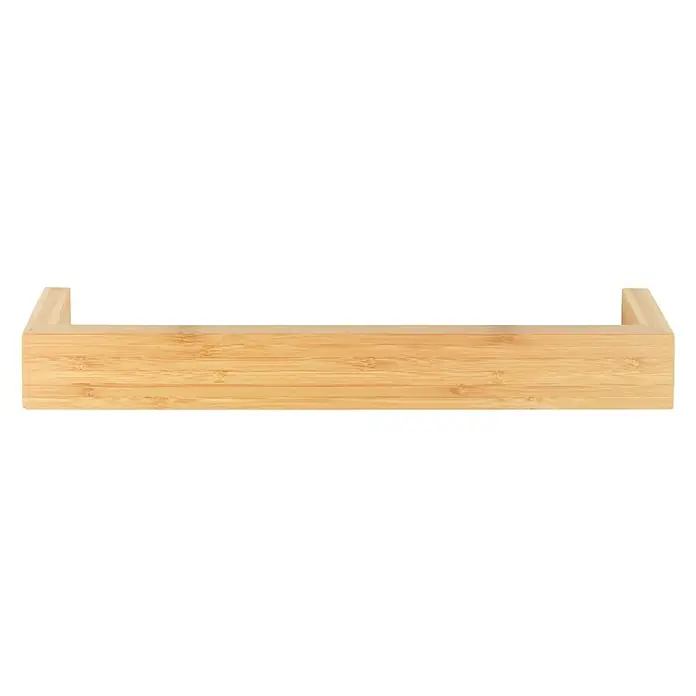 Wenko Bambusa Handtuchstange - Breite: 40 cm, Bambus - Das Produkt ist ein Holztablett aus Bambus. Es hat eine natürliche Holzfarbe und eine einfache, rechteckige Form, ideal für Servier- oder Dekorationszwecke.