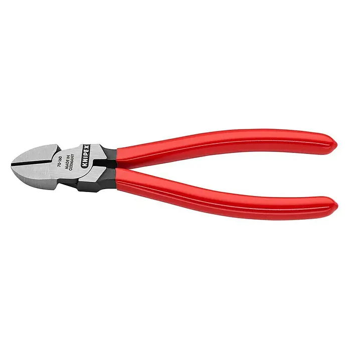 Knipex Seitenschneider - Länge: 16 cm, Rot - Diese Knipex Bolzenschneider sind ideal zum Schneiden von Bolzen, Nägeln und Draht. Die Griffe sind rot und ergonomisch geformt.