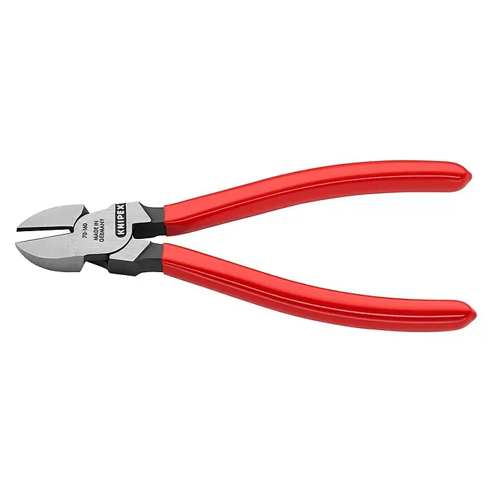 Knipex Seitenschneider - Länge: 16 cm, Rot - Die Knipex Seitenschneider 70-160 sind robuste Werkzeuge, ideal für präzise Schnitte. Hergestellt in Deutschland, stehen sie für Qualität und Langlebigkeit.