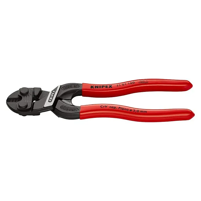Knipex CoBolt Bolzenschneider - Länge: 160 mm - KNIPEX Bolzenschneider 71 01 160 für präzises Schneiden von harten Materialien wie Pianodraht bis 3,0 mm Durchmesser.