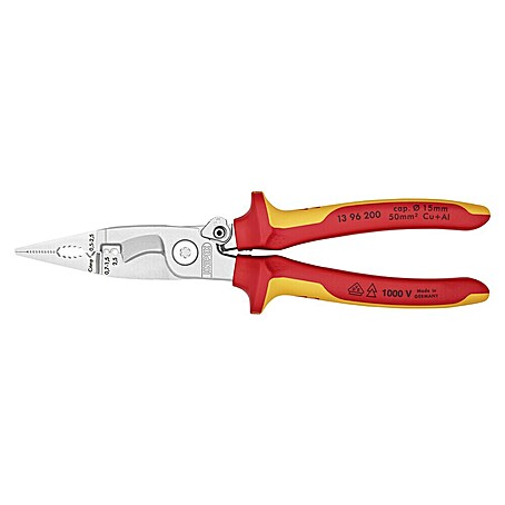Knipex Kombizange VDE (Mit integrierter Sperrklinke, Länge: 20 cm, Schneide)