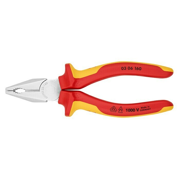 Knipex Kombizange (Länge: 160 mm, Verchromt, Mehrkomponenten-Hülle) | BAUHAUS