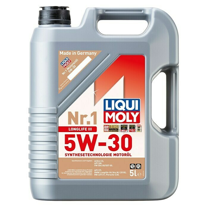 Liqui Moly Motorenöl Nr. 1 5W-30 Longlife III (5W-30, C3, 5 l)