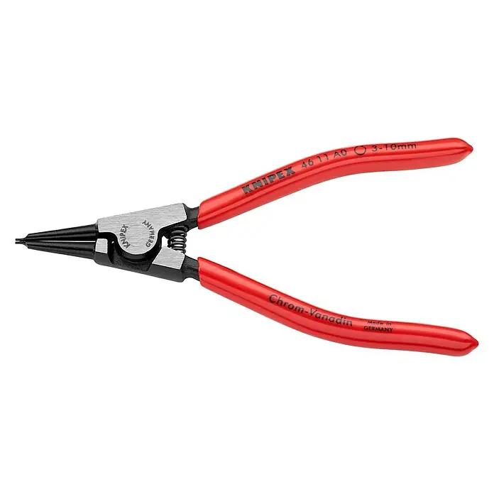 Knipex Zangen-Set - Passend für: Sicherungsringe auf Wellen Ø 3 – 10 mm, Länge: 14 cm - KNIPEX 46 11 A0 Sprengringzange für Innenringe in Bohrungen, 3 - 10mm, ideal für präzise Montagearbeiten.