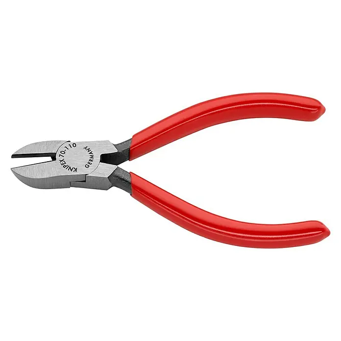 Knipex Seitenschneider - Länge: 11 cm, Rot - Knipex Seitenschneider 70-110, ein hochwertiges Werkzeug für präzises Schneiden mit roten Griffen. Ideal für Profis und Heimwerker.