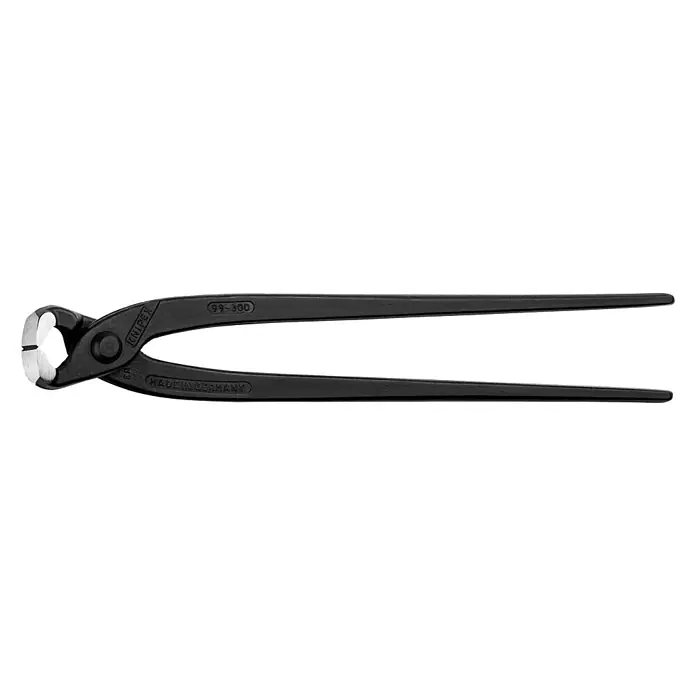Knipex Kneifzange - Länge: 30 cm, Schwarz - Ein schwarzer Kneifzange von Knipex, Modell 99-300, hergestellt in Deutschland, ideal für Bauarbeiten und Heimwerker.