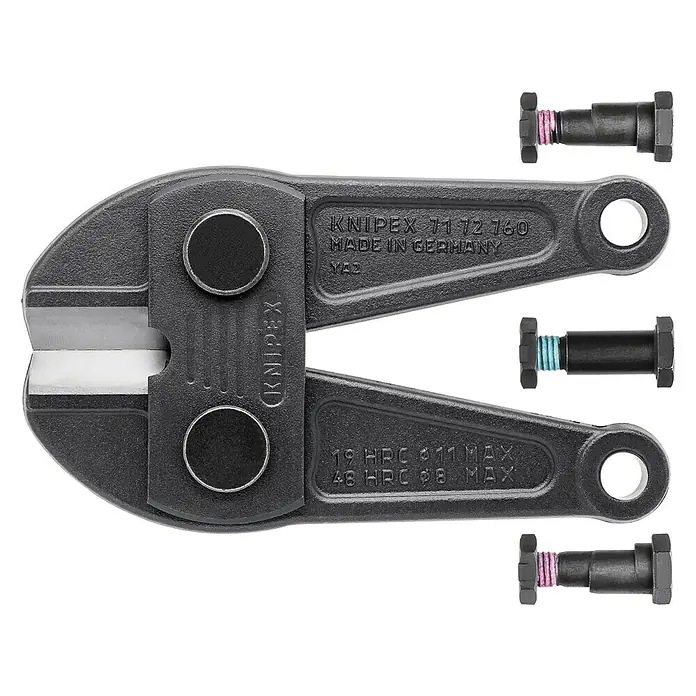 Knipex Ersatzmesserkopf - Passend für: Knipex Bolzenschneider, Länge 760 mm - Die KNIPEX Bolzenschneider 71 72 760, hergestellt in Deutschland, sind robuste Werkzeuge zum Schneiden von Bolzen und harten Materialien.