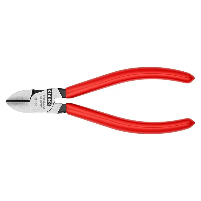 Knipex Seitenschneider - Länge: 14 cm, Rot - Eine Knipex Seitenschneider mit roten Griffen. Hochwertiges Werkzeug für präzises Schneiden und zuverlässigen Einsatz in verschiedenen Anwendungsbereichen.