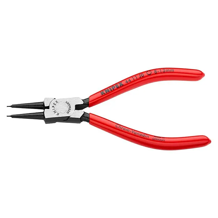 Knipex Zangen-Set - Passend für: Sicherungsringe in Bohrungen Ø 8 - 13 mm, Länge: 14 cm - Eine Knipex 44 11 J0 Innenringzange für 8-13mm Ringe, gefertigt aus Chrom-Vanadin Stahl in Deutschland. Präzisionswerkzeug für Profis.