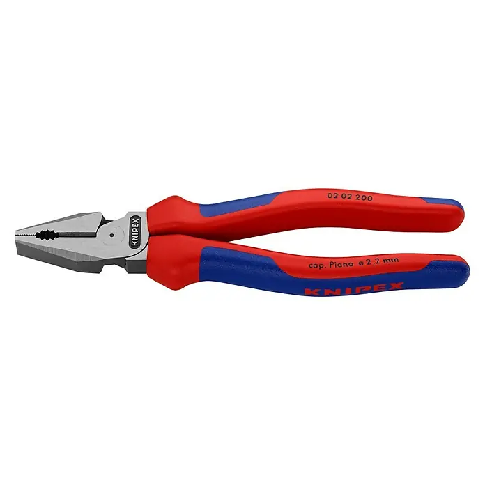 Knipex Kombizange - Länge: 20 cm - Bild einer KNIPEX Kombinationszange mit mehrkomponentigen Griffen. Dieses Werkzeug bietet Präzision und Komfort bei verschiedenen Anwendungen.