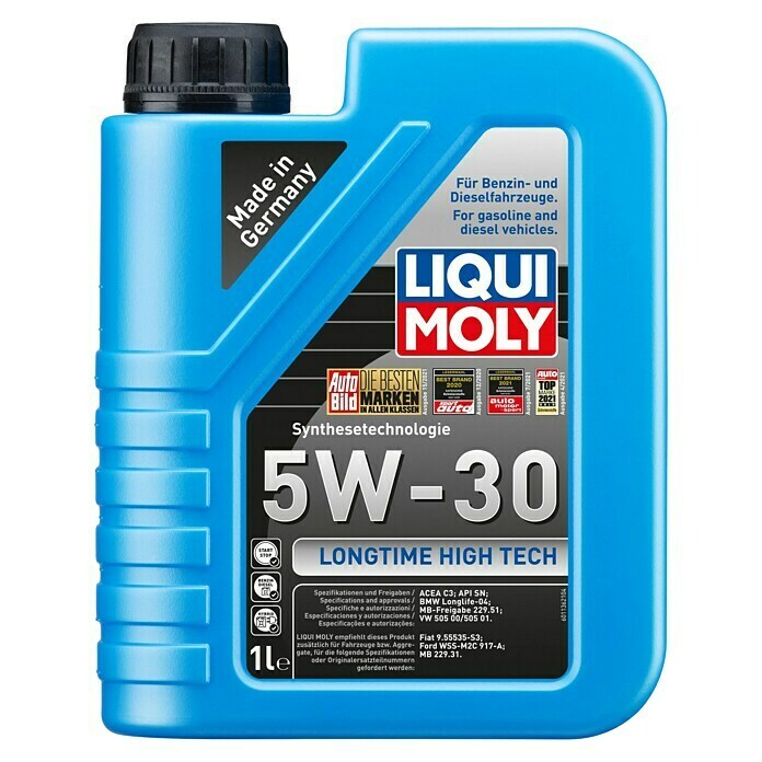 Liqui Moly Motoröl Longtime High Tech5W-30, C3, 1 l Front View