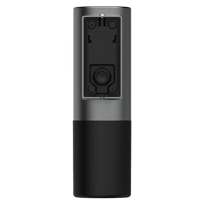 EZVIZ Überwachungskamera LC3 - Schwarz, Weiß - Nahaufnahme eines grauen Yale Linus Smart Lock mit schwarzer Basis, das moderne Design und intelligente Sicherheit vereint.
