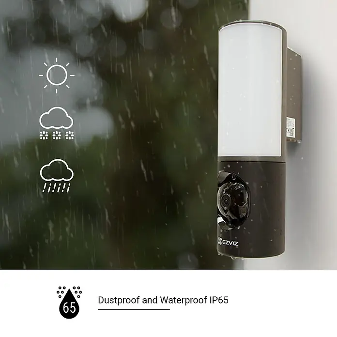 EZVIZ Überwachungskamera LC3 - Schwarz, Weiß - Eine wetterfeste EZVIZ Überwachungskamera mit integrierter Lampe trotzt Regen und Staub.
