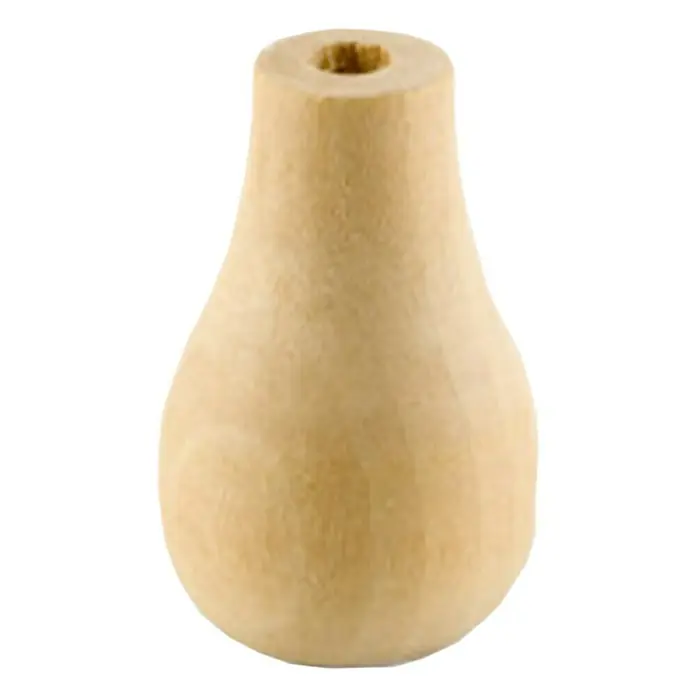 Contrapeso para cortina - Haya, 2 ud. - Primer plano de un portalámparas de madera, resaltando la veta natural de la madera y la forma.