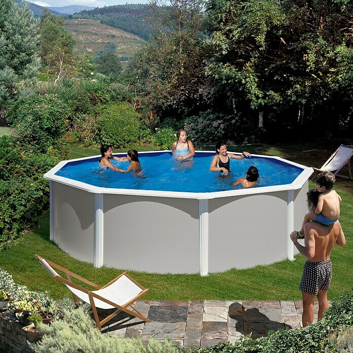 myPool Pool-Set Feeling (Durchmesser: 350 cm, Höhe: 132 cm, 12.000 l)