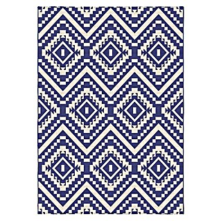 Outdoor-Teppich Monza (Blau/Weiß, 170 x 120 cm, 100 % Polypropylen)