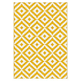 Outdoor-Teppich Monza (Gelb/Weiß, 170 x 120 cm, 100 % Polypropylen)