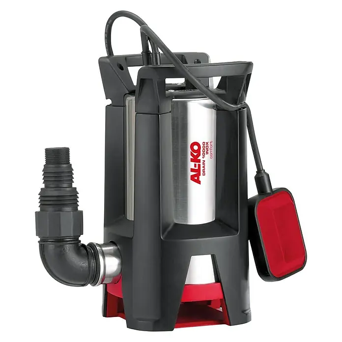 AL-KO Comfort Schmutzwasserpumpe Drain 10000 Inox - 750 W, Max. Fördermenge: 10.000 l/h, Eintauchtiefe: 7 m - Das AL-KO DRAIN 10000 INOX Comfort Abwasserpumpe, ideal für Schmutzwasser, mit Schwimmerschalter für automatischen Betrieb.