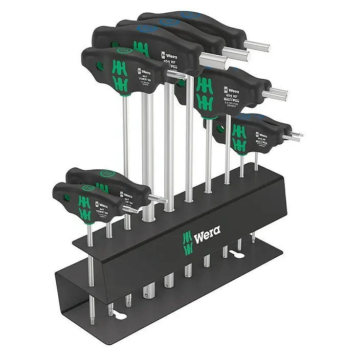 Wera Stiftschlüsselsatz Bicycle 610 -tlg. - Wera 467 TORX HF Schraubendrehersatz mit Haltefunktion in kompakter Bauweise für schwer zugängliche Stellen.