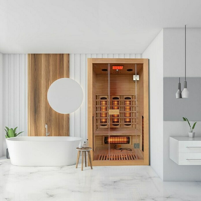 Sanotechnik Infracrvena sauna Malmö  (D x Š x V: 120 x 105 x 190 cm, 6 infracrvenih grijača) | BAUHAUS