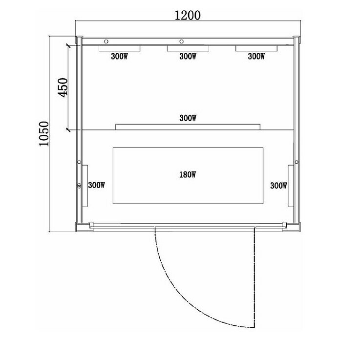 Sanotechnik Infracrvena sauna Malmö  (D x Š x V: 120 x 105 x 190 cm, 6 infracrvenih grijača) | BAUHAUS