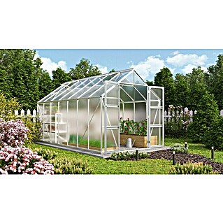 Vitavia Gewächshaus Domus 11500 (Außenmaß inkl. Dachüberstand (B x T): 257 x 449 cm, 6 mm, Aluminium)