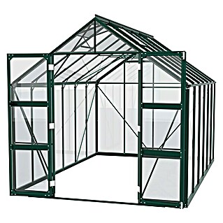 Vitavia Gewächshaus Domus 9900 (Außenmaß inkl. Dachüberstand (B x T): 257 x 387 cm, 3 mm, Smaragd)