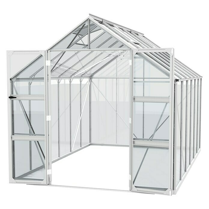 Vitavia Gewächshaus Domus 9900 (Außenmaß inkl. Dachüberstand (B x T): 257 x 387 cm, 3 mm, Aluminium) | BAUHAUS